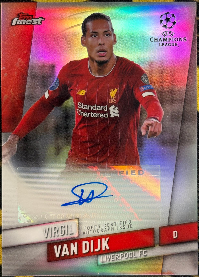 VIRGIL VAN DIJK - 2019/20 Topps Finest UEFA Champions League Finest Autographs #FA-VVD Auto