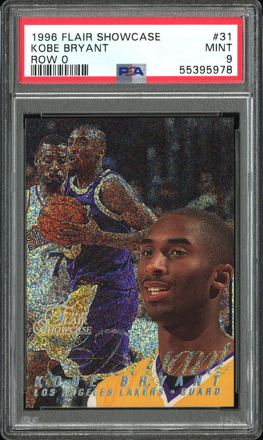 KOBE BRYANT – 1996 Flair Showcase "Row 0" RC PSA 9