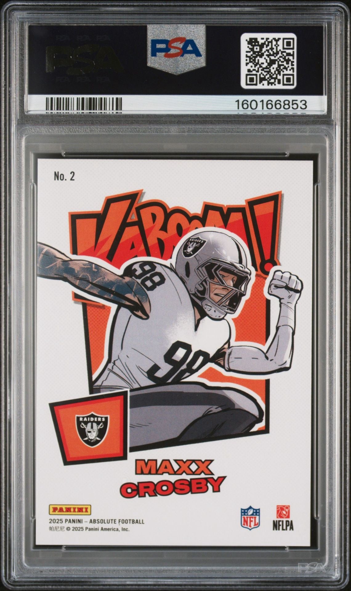 MAXX CROSBY - 2025 Absolute Kaboom Horizontal PSA 9 #2