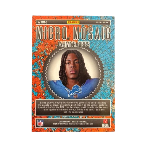 JAHMYR GIBBS - 2023 Mosaic Micro RC Case Hit SSP