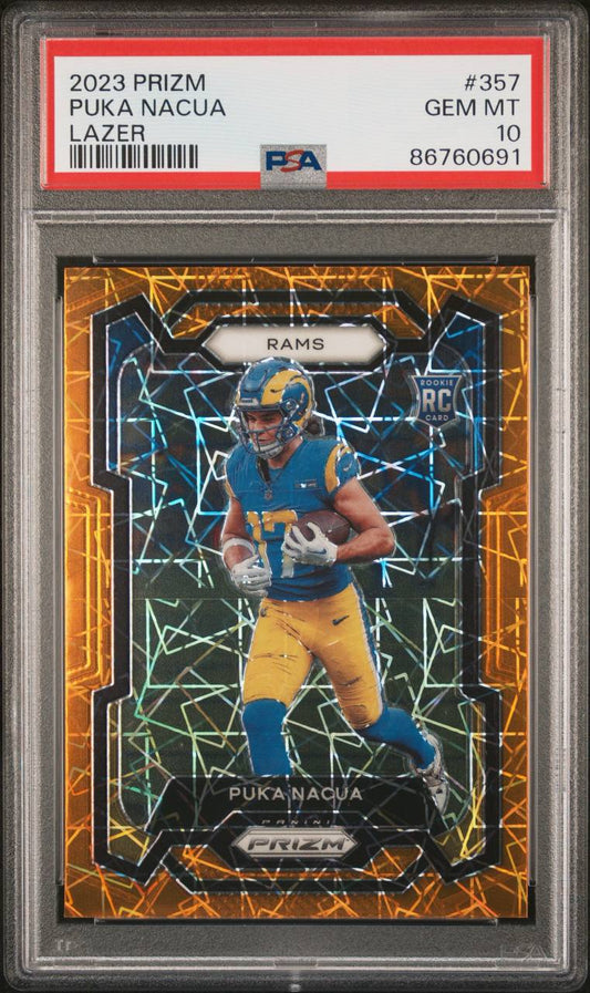 PUKA NACUA - 2023 Prizm Lazer RC PSA 10