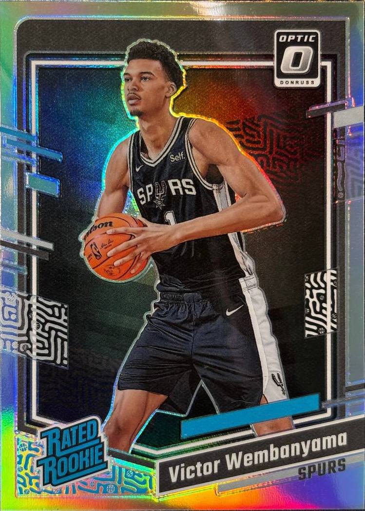 VICTOR WEMBANYAMA - 2023-24 Panini Donruss Optic Basketball Rated Rookie #225 Holo Prizm RC