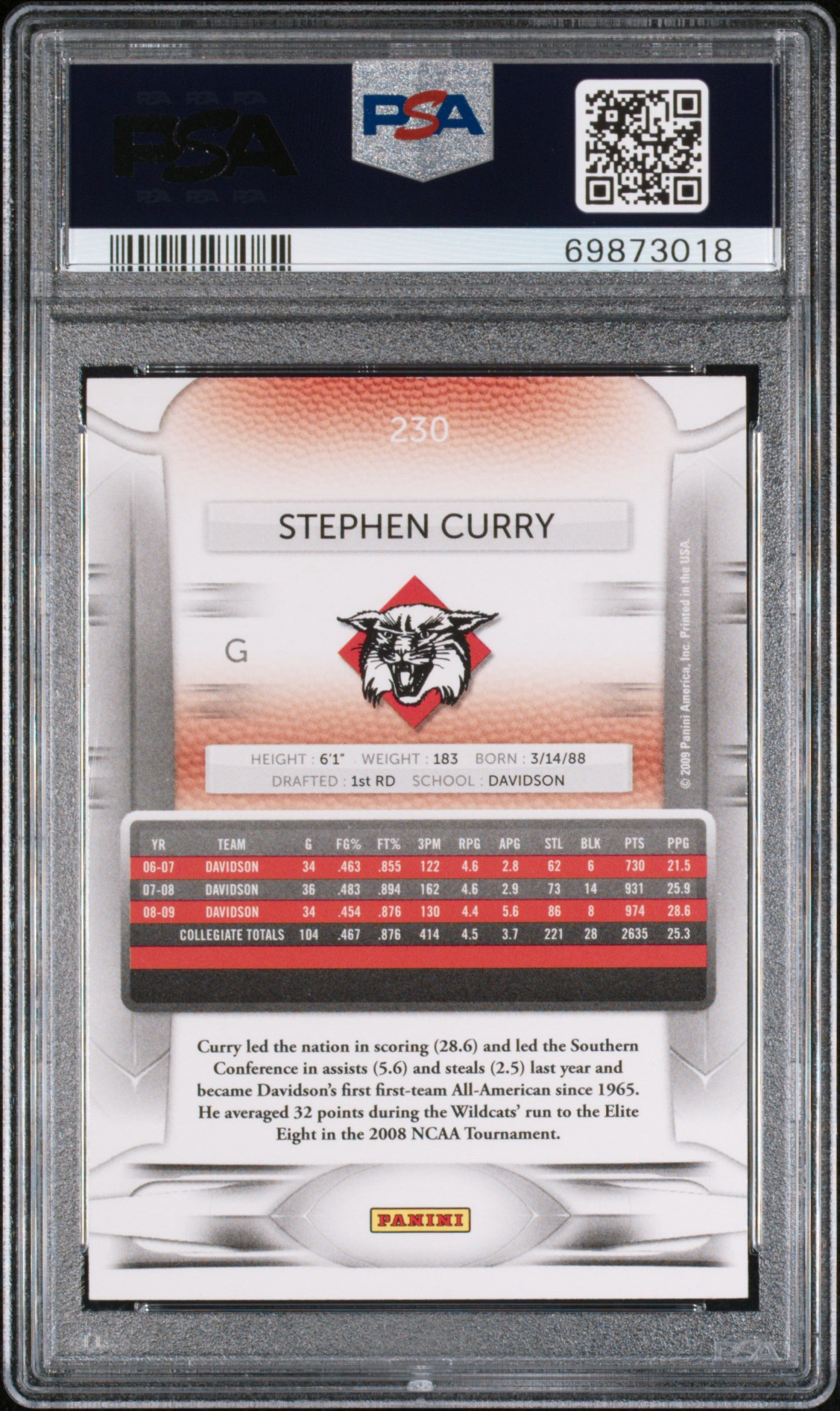 STEPHEN CURRY - 2009 Panini Prestige Rookie
