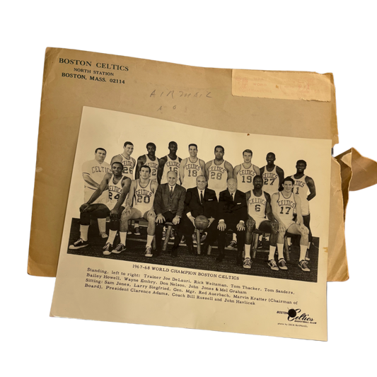 1967-68 Boston Celtics - Foto Originale con Busta Ufficiale