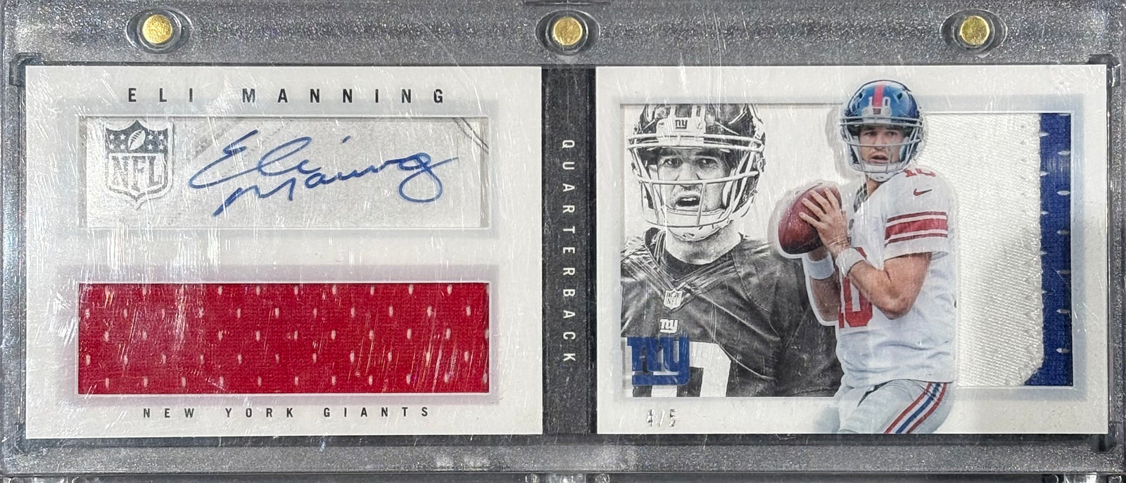 ELI MANNING - 2013 Playbook Booklet Auto Patch /5
