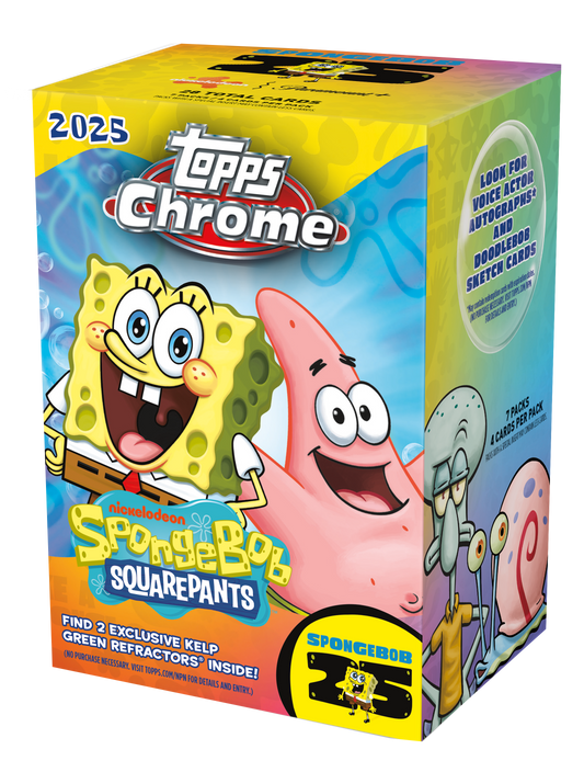 2025 Topps Chrome SpongeBob 25th Anniversary Value Box (PRE-ORDER)