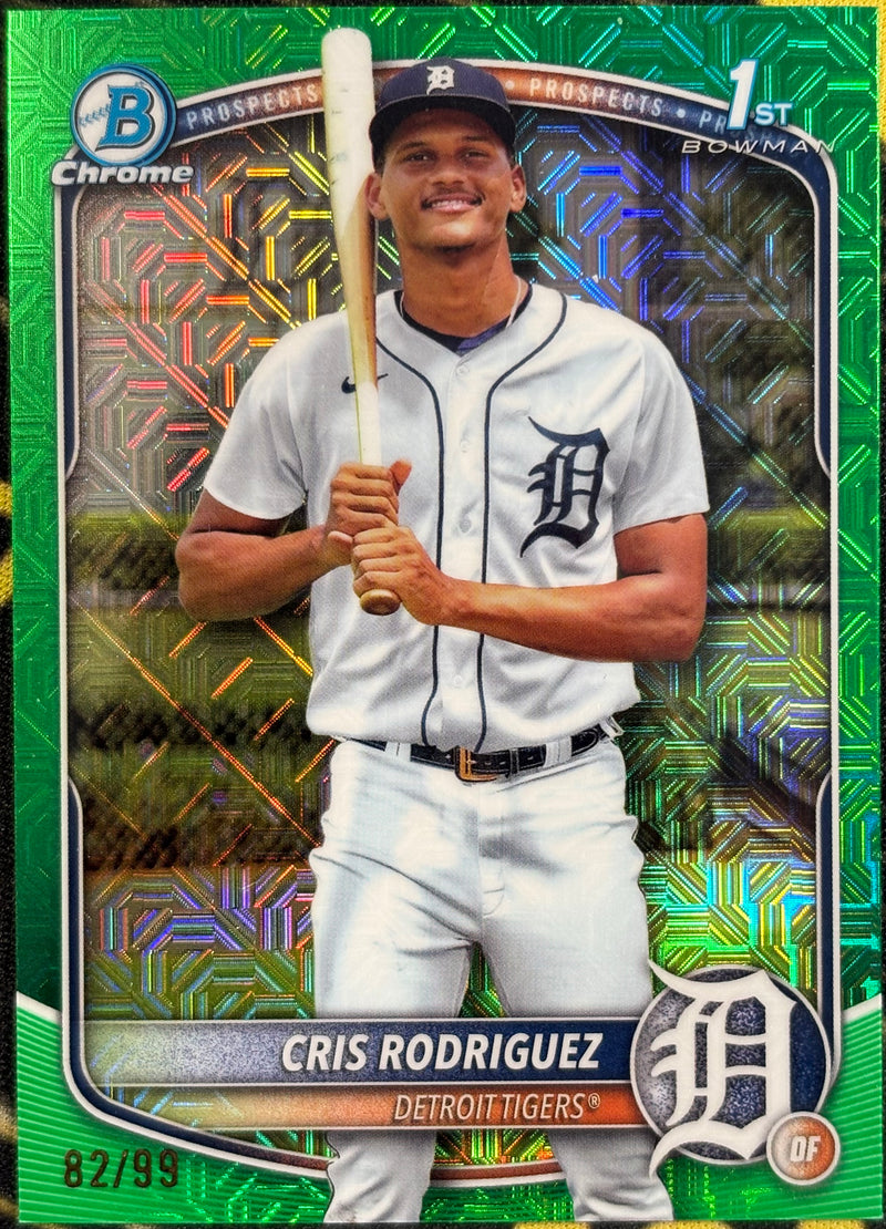 CRIS RODRIGUEZ - 2025 Bowman Chrome 1st Bowman Green Mojo Refractor #BCP-250 /99