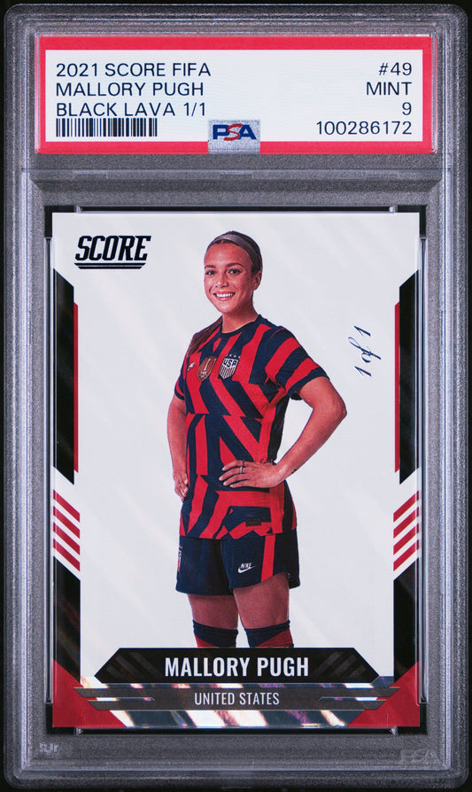 MALLORY PUGH - 2021 Score FIFA Black Lava 1/1 PSA 9
