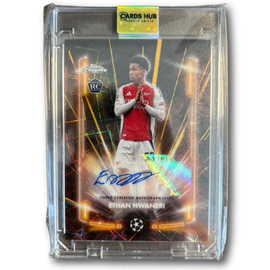 NWANERI - 2024/25 Topps Chrome UCC Black Lazer /50 Auto RC