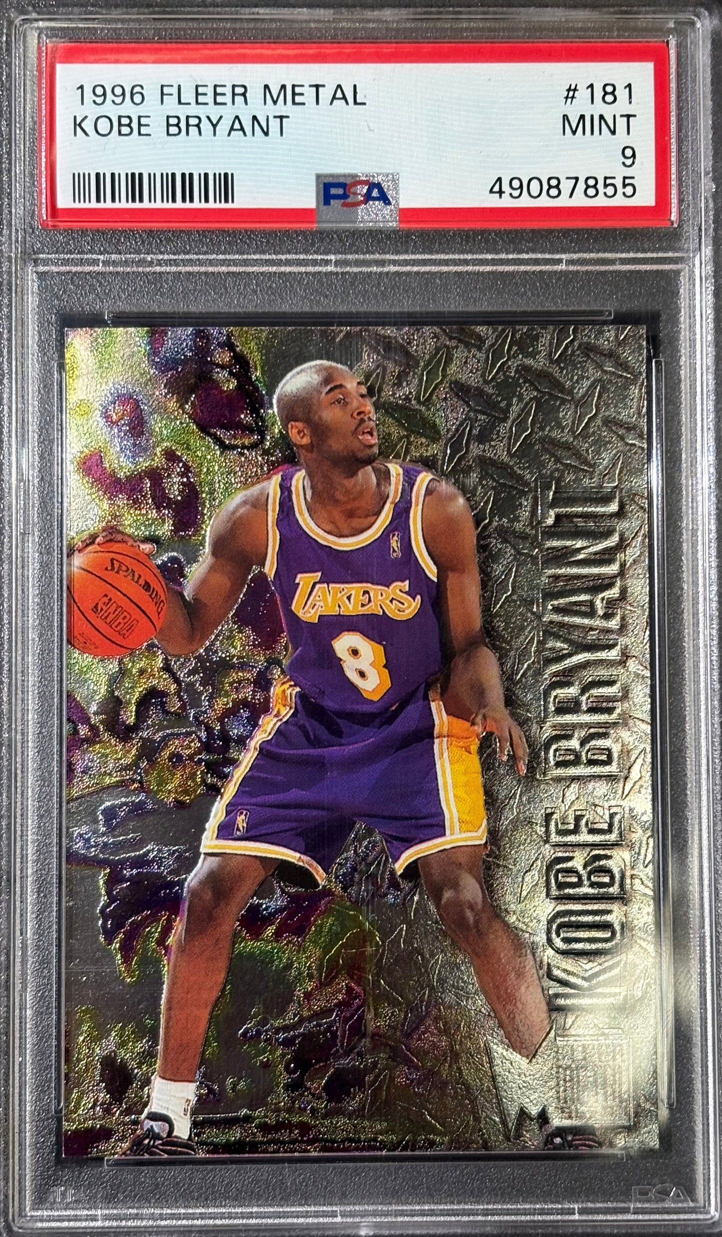 KOBE BRYANT - 1996 Fleer Metal Rookie PSA 9