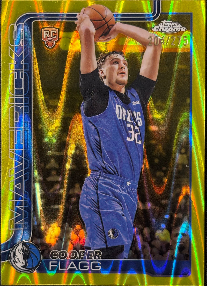 COOPER FLAGG - 2025/26 Topps Chrome Yellow Refractor RC #251 /275