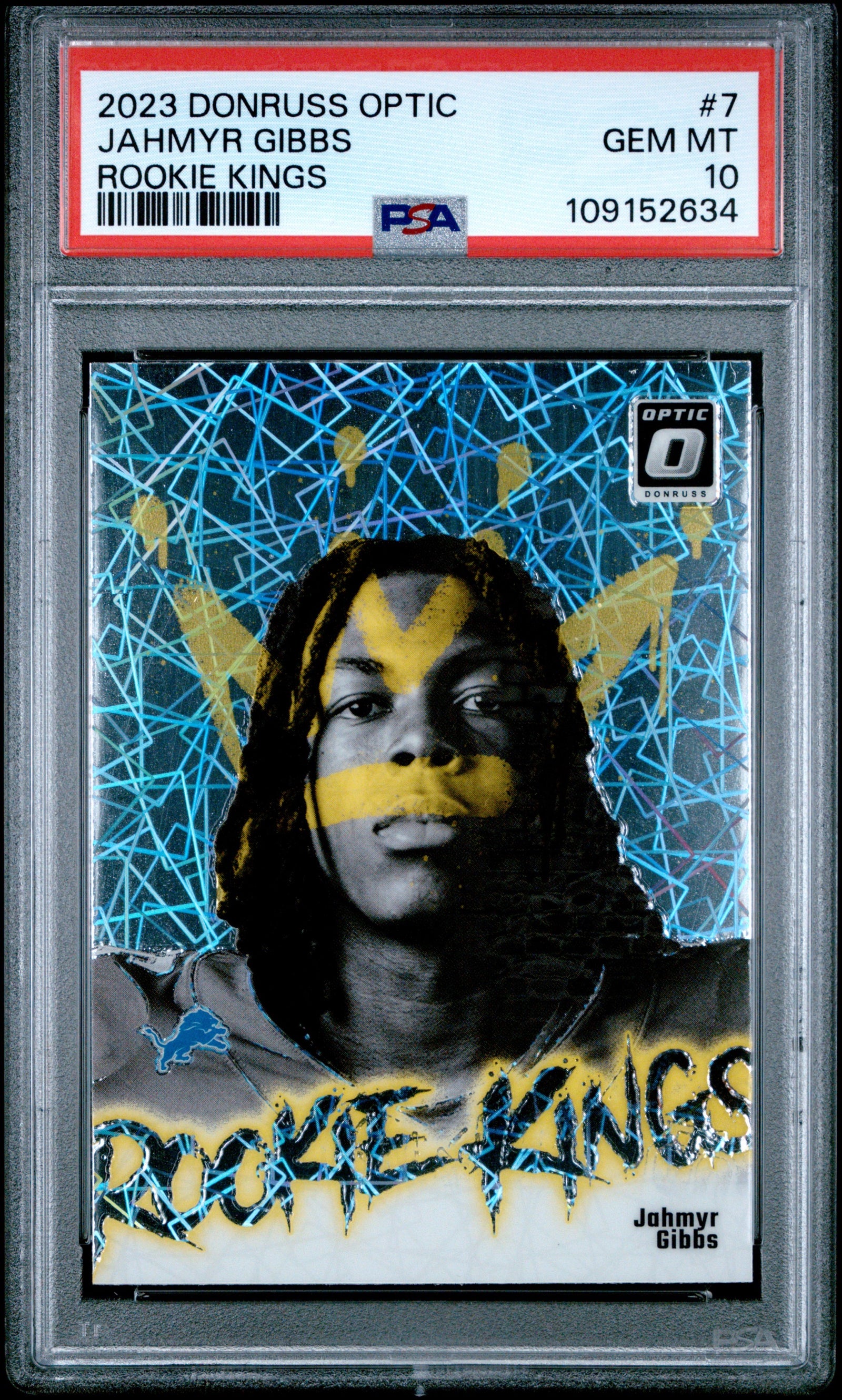 JAHMYR GIBBS - 2023 Donruss Optic Rookie Kings PSA 10 #7
