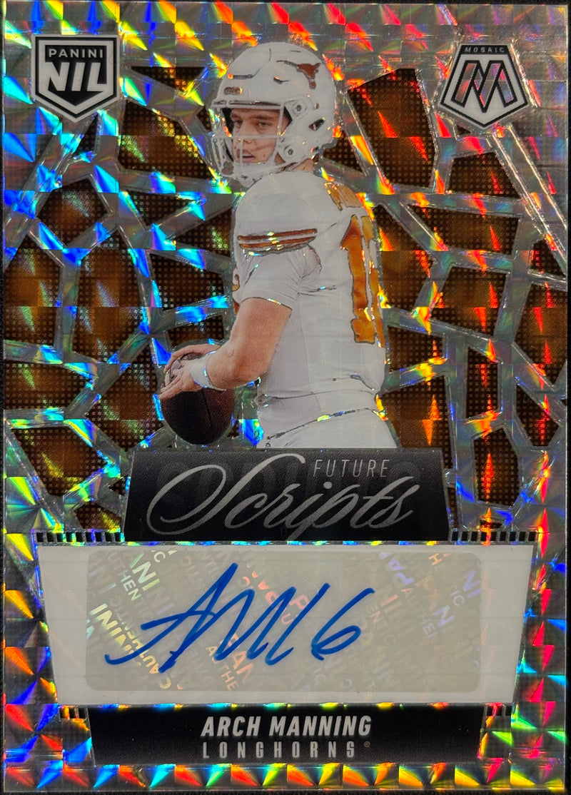 ARCH MANNING - 2025 Panini Mosaic Football Future Scripts Autograph #FSC-AMG