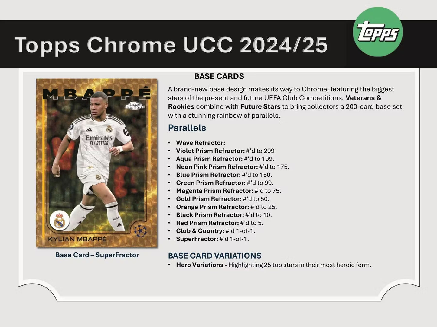 2024/25 Topps Chrome UCC Hanger Box