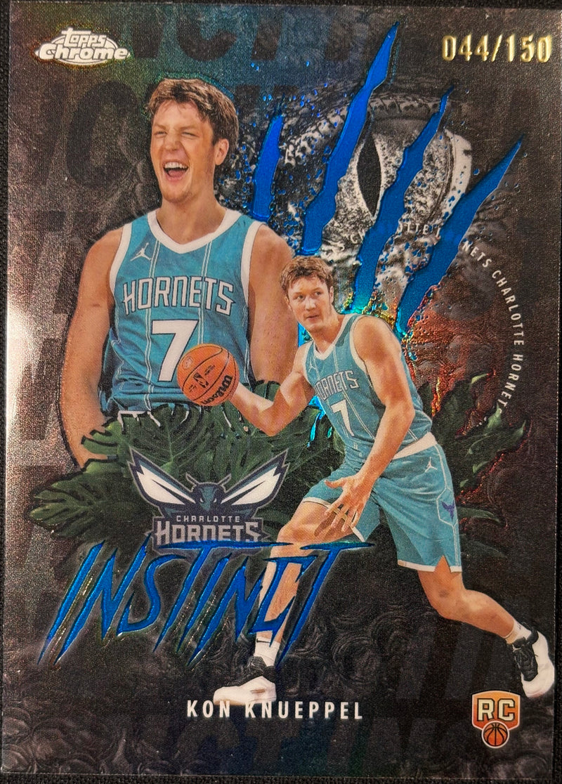 KON KNUEPPEL - 2025/26 Topps Chrome Basketball Instinct Blue Refractor RC #INS-14 /150