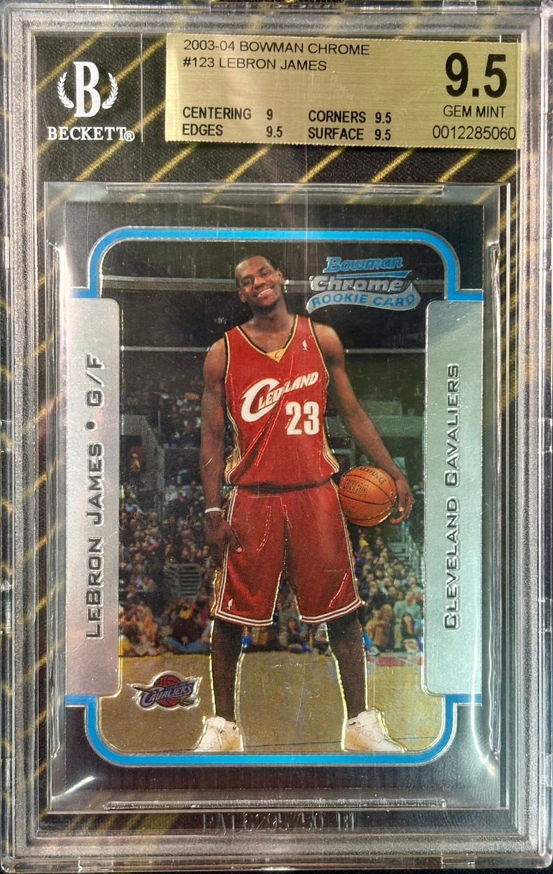 LeBRON JAMES - 2003/04 Bowman Chrome RC BGS 9.5 #123