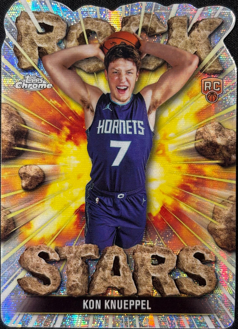 KON KNUEPPEL - 2025/26 Topps Chrome Basketball Rock Stars Die-Cut Case Hit RC #RS-19