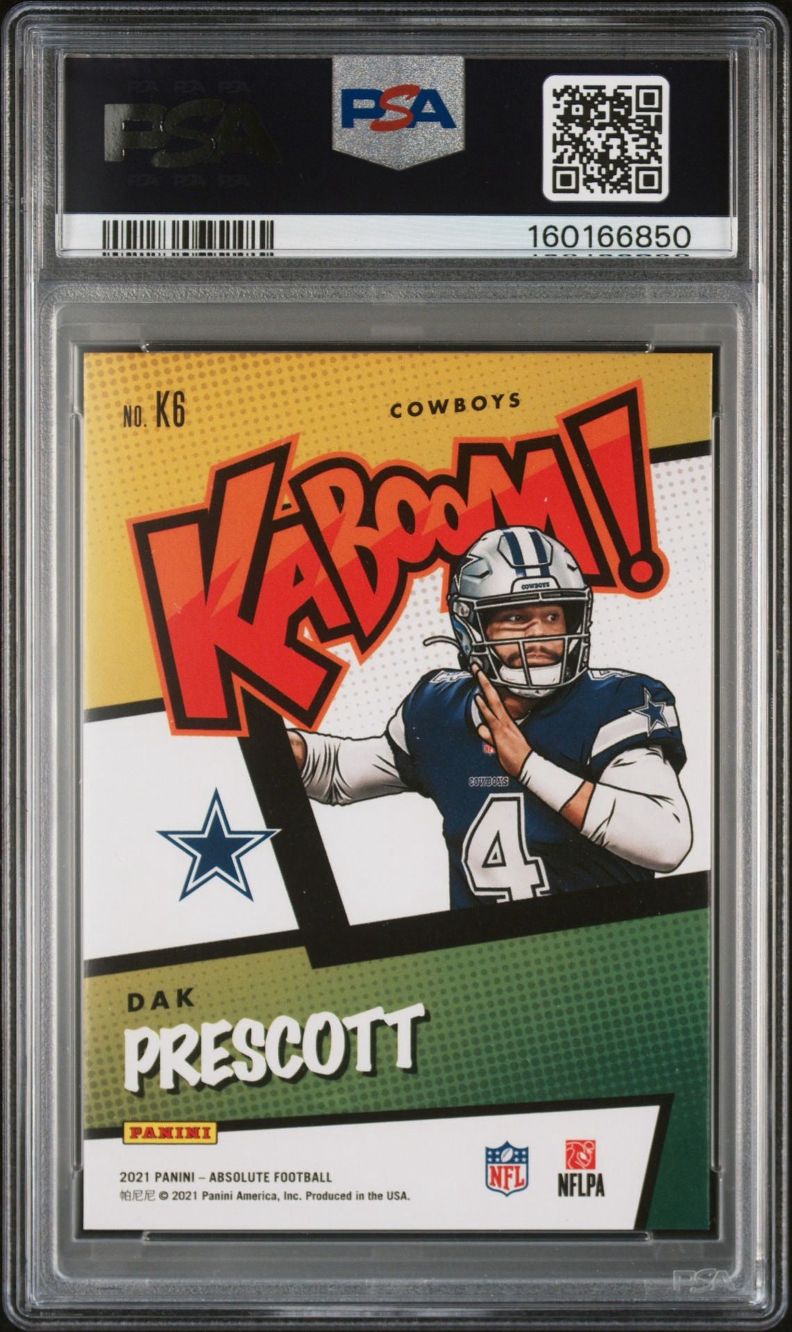 DAK PRESCOTT - 2021 Absolute Kaboom PSA 9 #K6