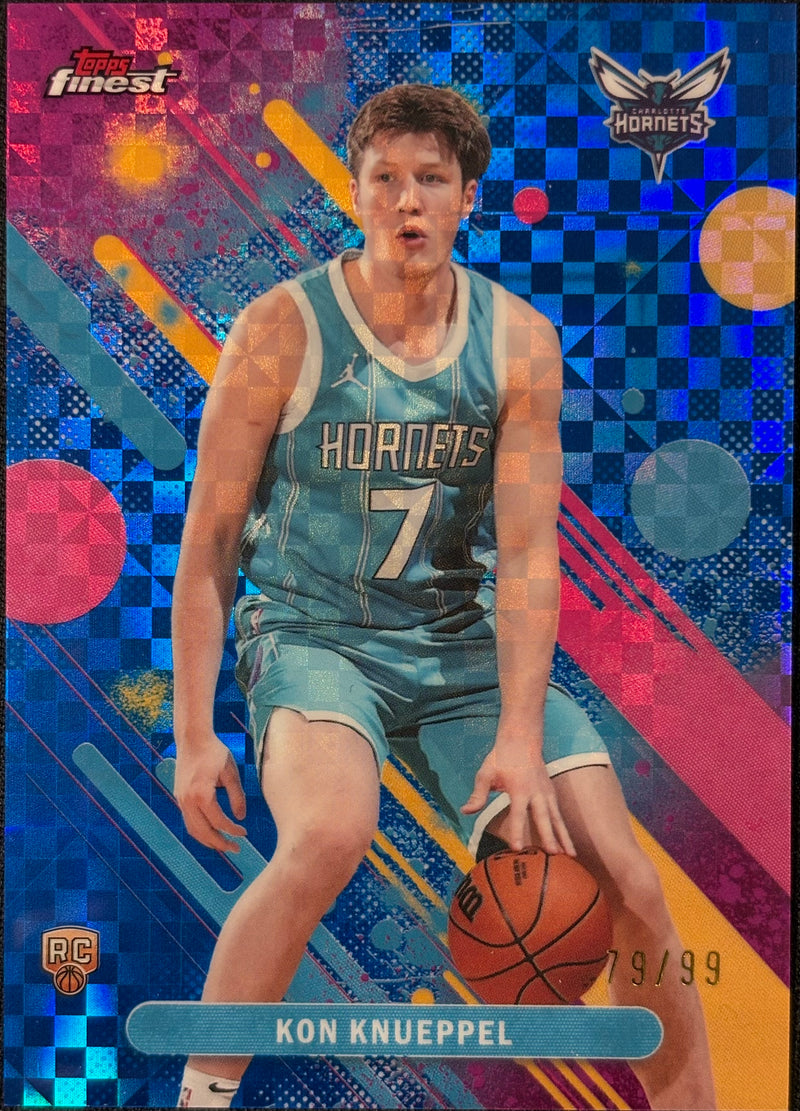KON KNUEPPEL - 2025/26 Topps Finest Basketball Common Blue Refractor RC #4 /99