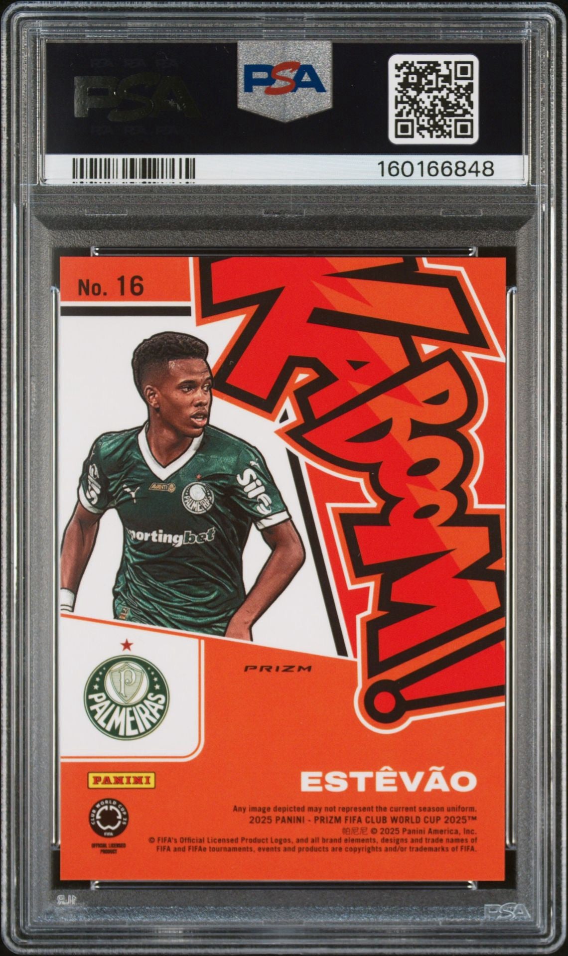 ESTEVAO - 2025 Prizm FIFA CWC Kaboom PSA 9 #16