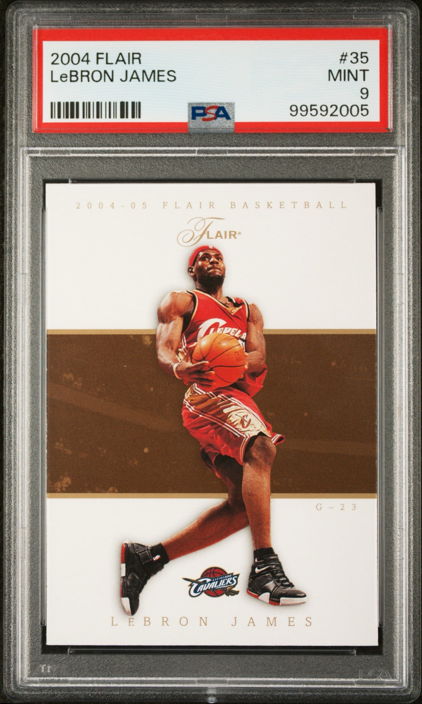 LeBRON JAMES - 2004 Flair #35 PSA 9