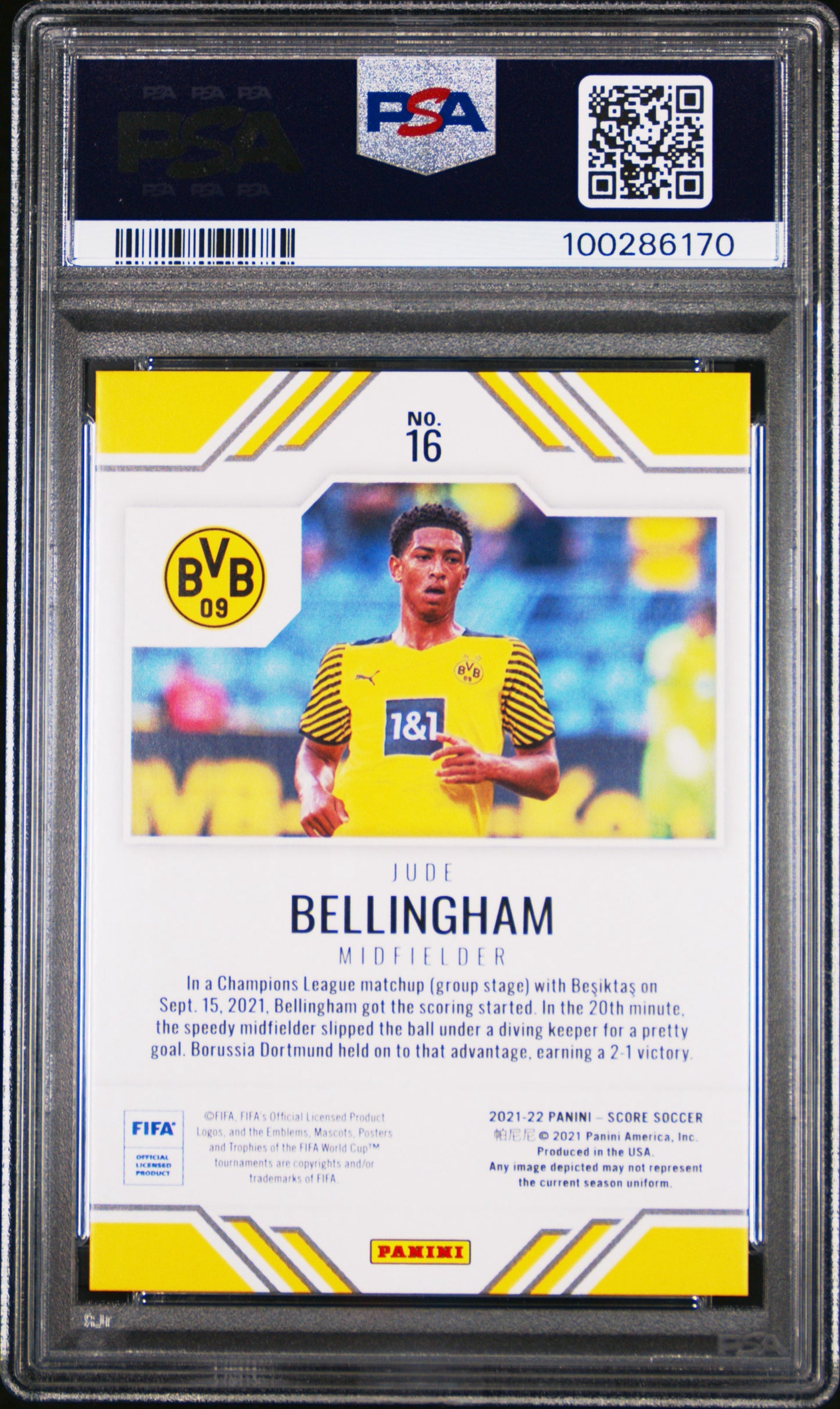 JUDE BELLINGHAM - 2021 Score FIFA “Score Team” /10 PSA 9