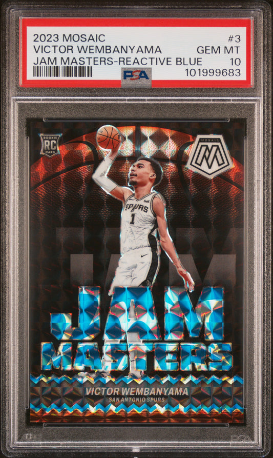 WEMBANYAMA - 2023/24 Mosaic "Jam Masters" /99 RC PSA 10 SSP (Pop 12)
