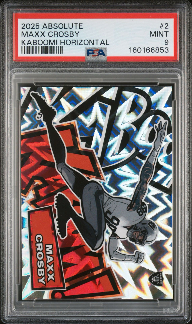 MAXX CROSBY - 2025 Absolute Kaboom Horizontal PSA 9 #2