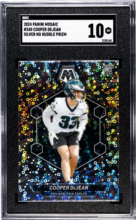 COOPER DEJEAN – 2024 Panini Mosaic Silver No Huddle Prizm SGC 10