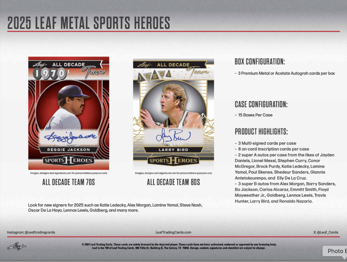 2025 Leaf Metal Sports Heroes Box