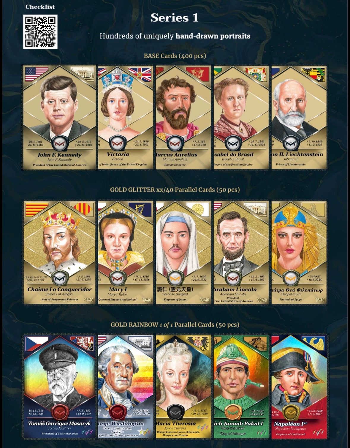 World's Monarchs Series One Retail