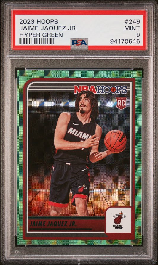JAQUEZ - 2023 Hopps Hyper Green /25 RC PSA 9