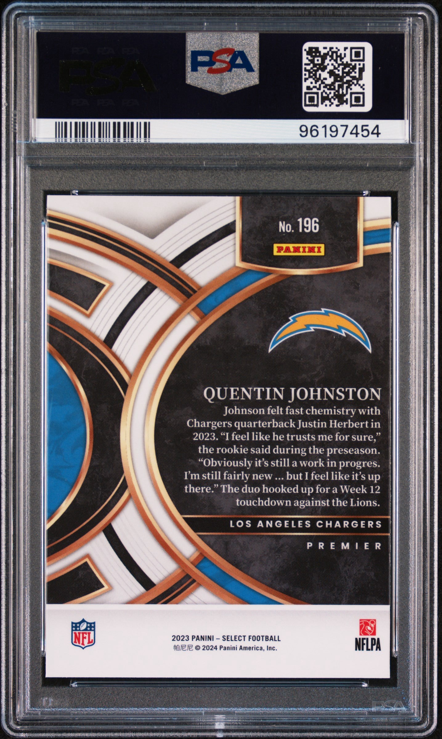 QUENTIN JOHNSTON - 2023 Select RC PSA 10