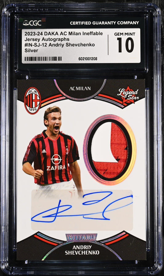ANDRIY SHEVCHENKO - 2023/24 Daka AC Milan 07/29 Auto Patch CGC 10