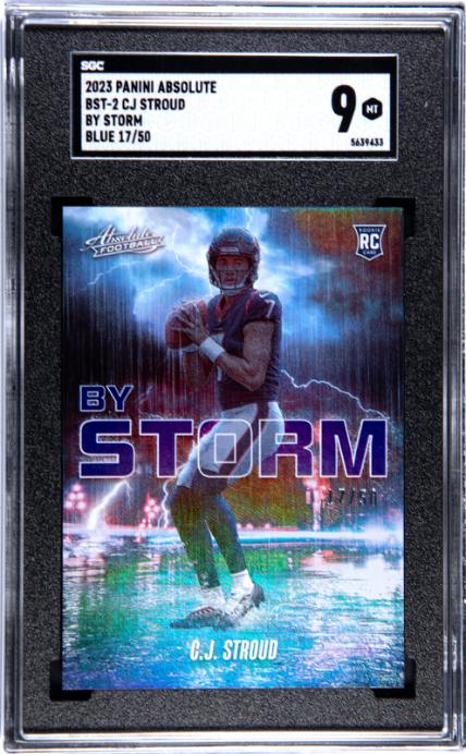 CJ STROUD - 2023 Panini Absolute By Storm Blue /50 SGC 9 RC