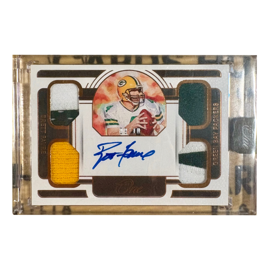 BRETT FAVRE - 2022 Panini One Football /10 Auto 4Patch Relic