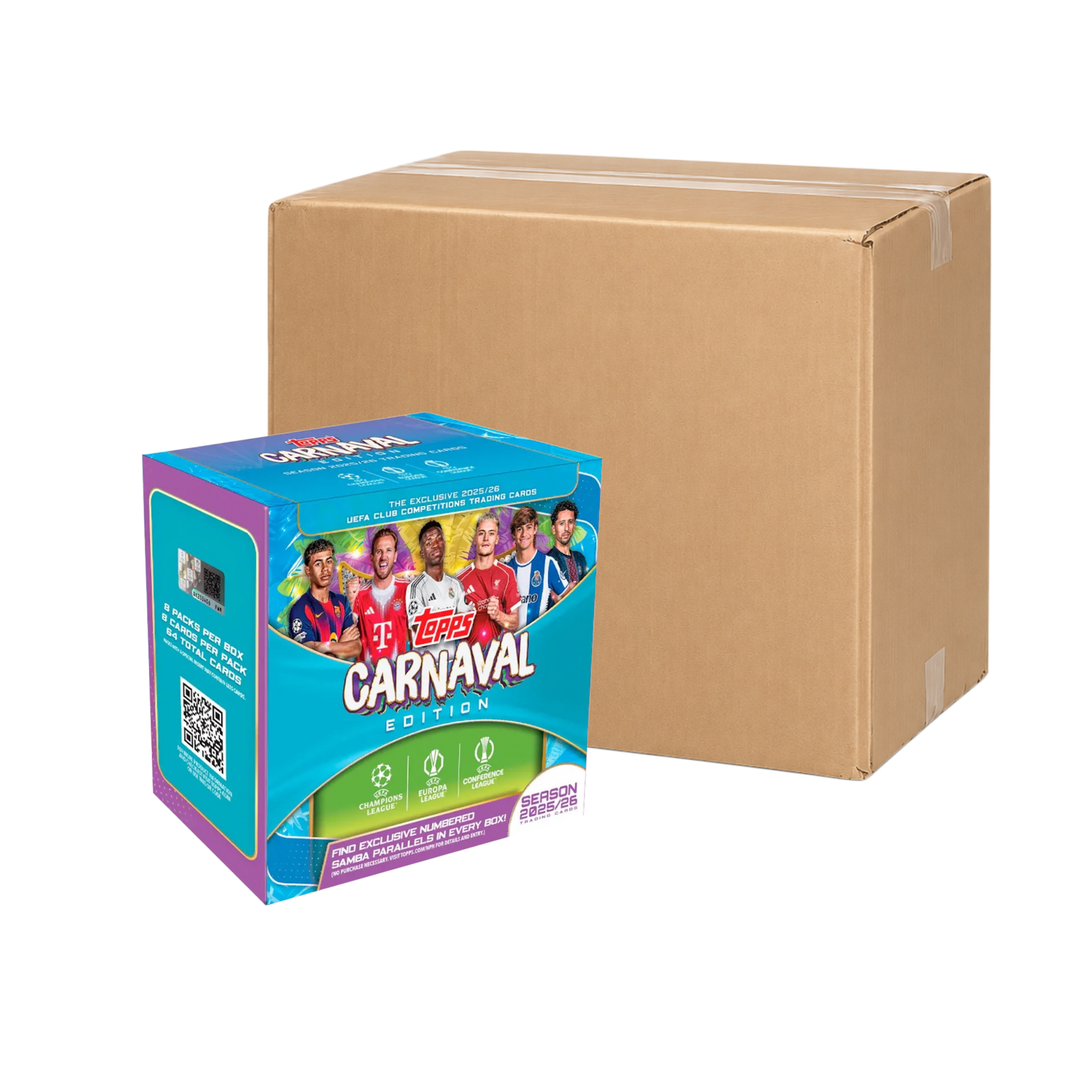 2025-26 Topps Carnaval UEFA Club Competitions Soccer Hobby Case