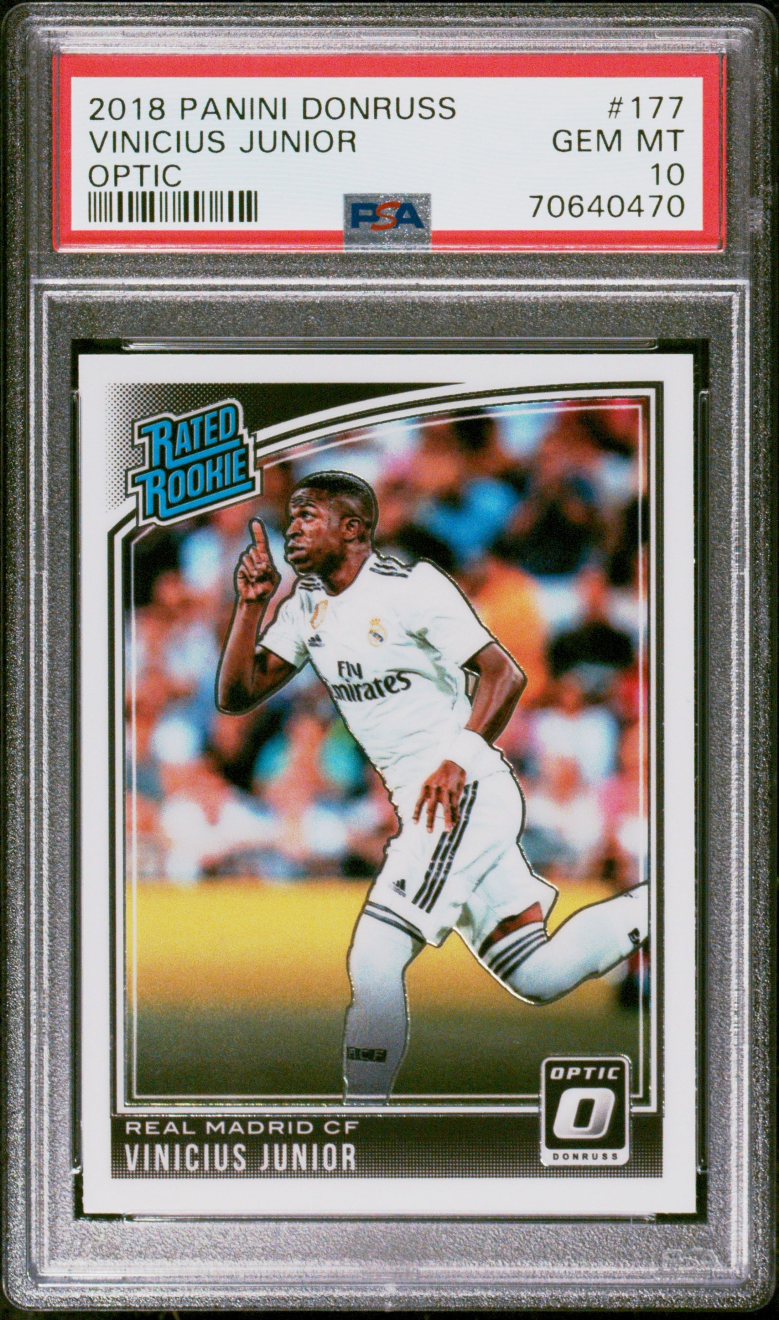 VINI JR - 2018 Donruss Optic RC PSA 10 #177 Vinicius Junior