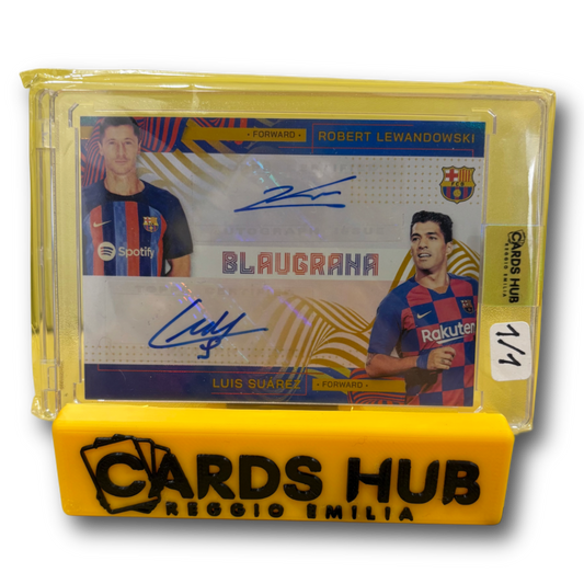 SUAREZ / LEWANDOWSKI - 2023/24 Topps FC Barcelona 1/1 Dual Auto