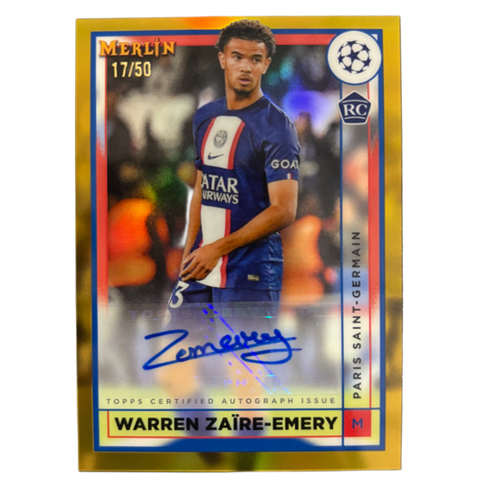 ZAIRE EMERY - 2022/23 Topps Merlin Auto /50 RC