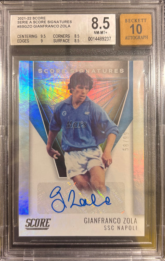 ZOLA - 2021/22 Score Auto /99 BGS 8.5