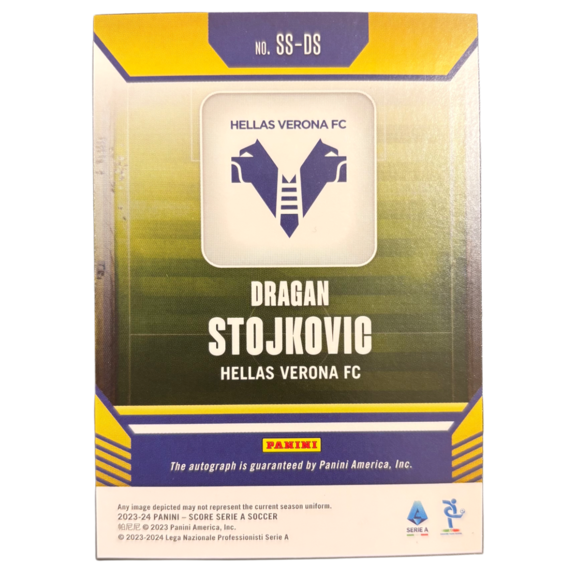 STOJKOVIC - 2023/24 Panini Score Serie A /199 Auto
