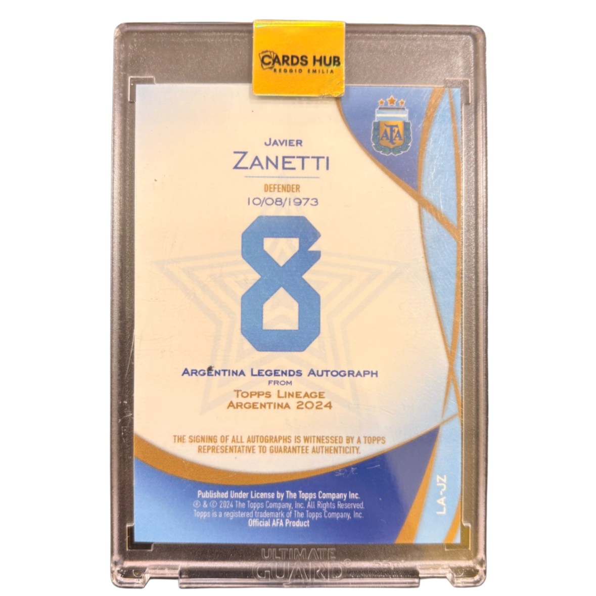 ZANETTI - 2024 Topps Lineage Argentina /5 Auto
