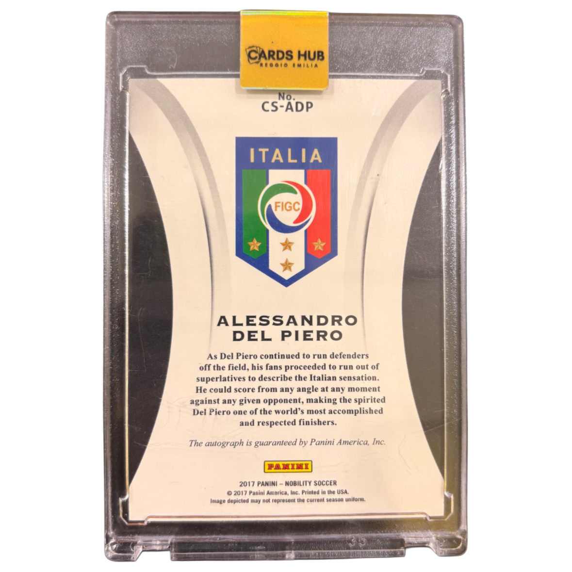 DEL PIERO - 2017 Panini Nobility Auto on Card