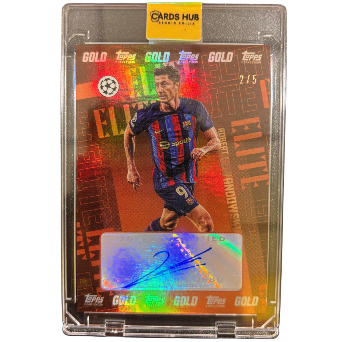 LEWANDOWSKI - 2022/23 Topps Gold /5 Auto