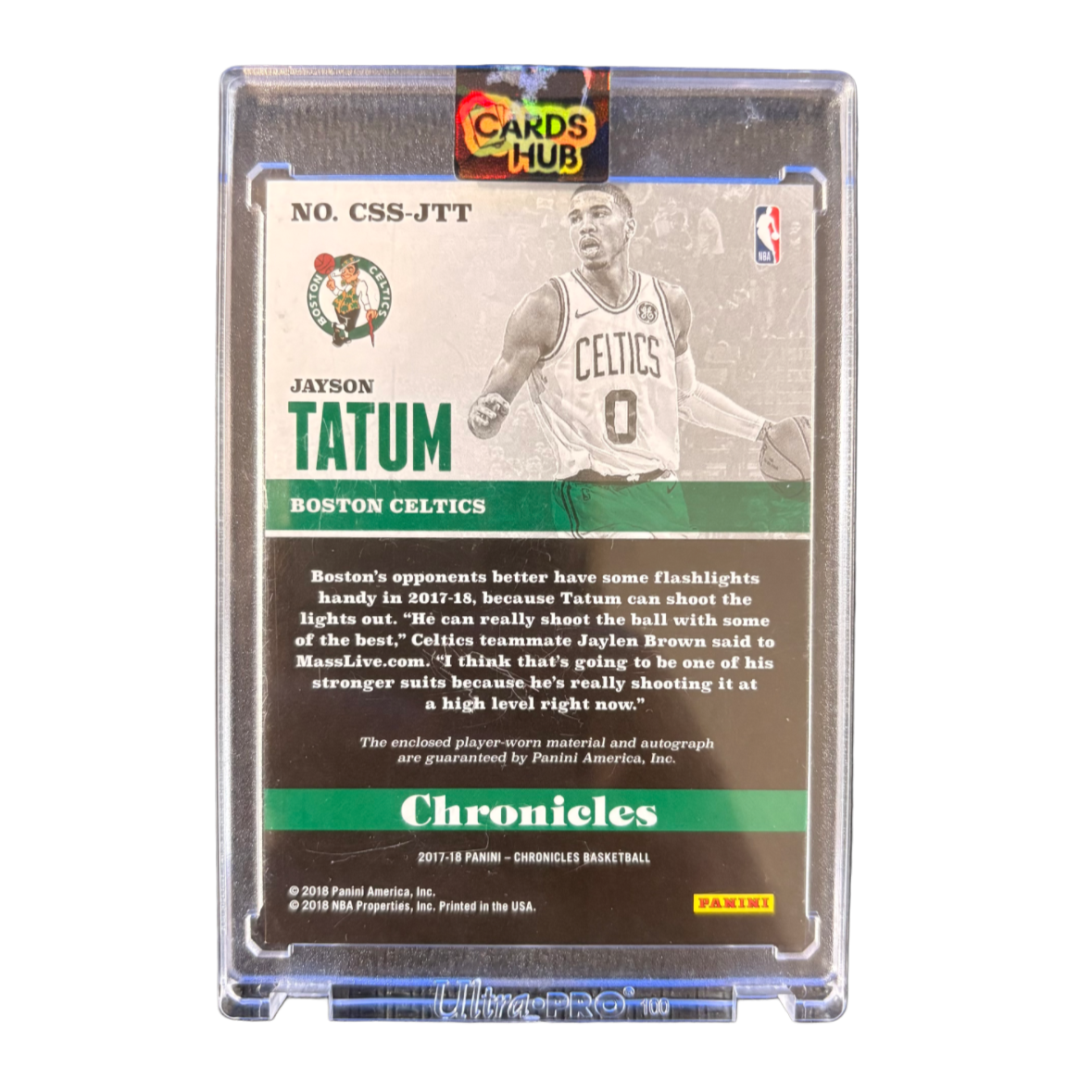 TATUM - 2017/18 Chronicles /199 Patch Auto RC