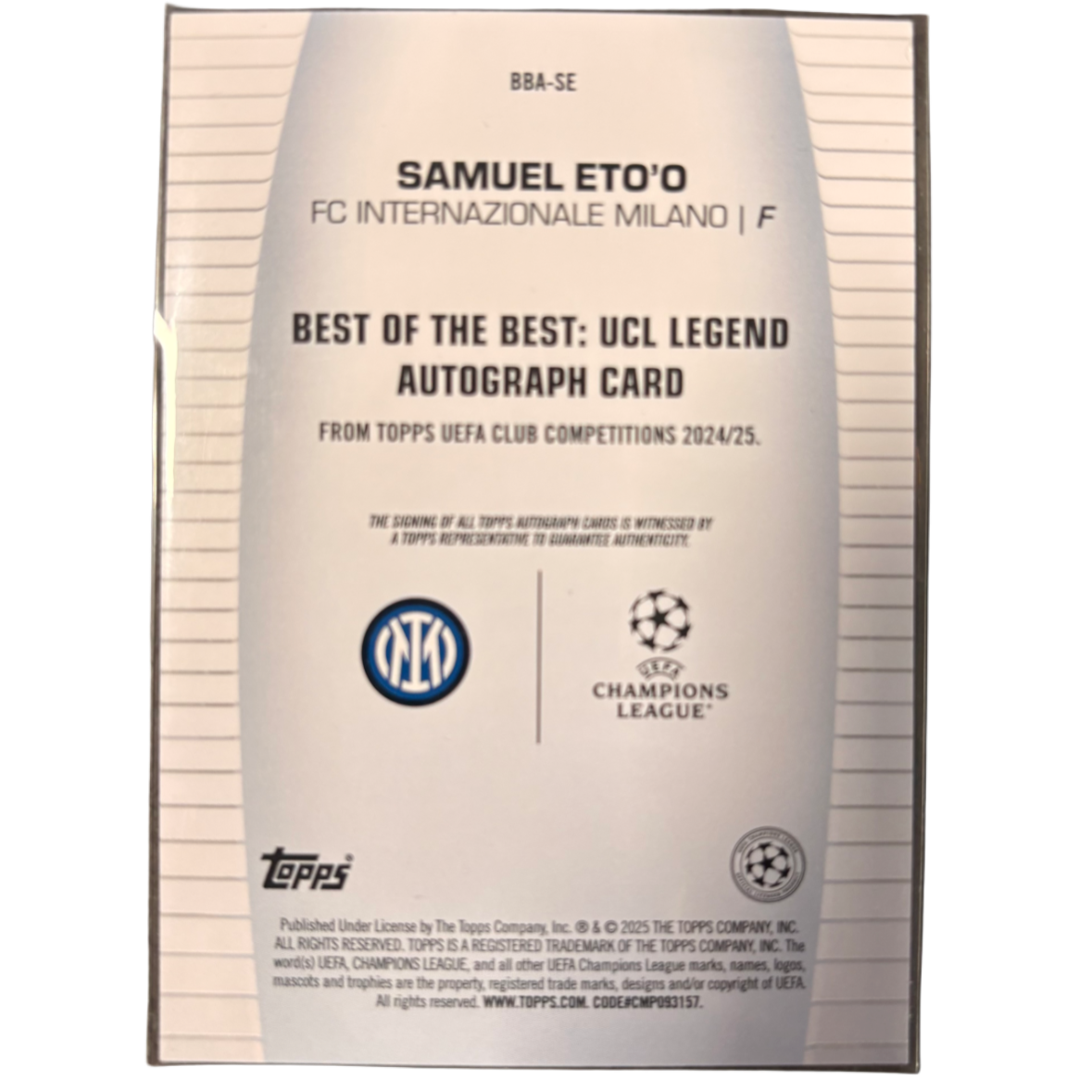 ETO'O - 2024/25 Topps UCC Auto