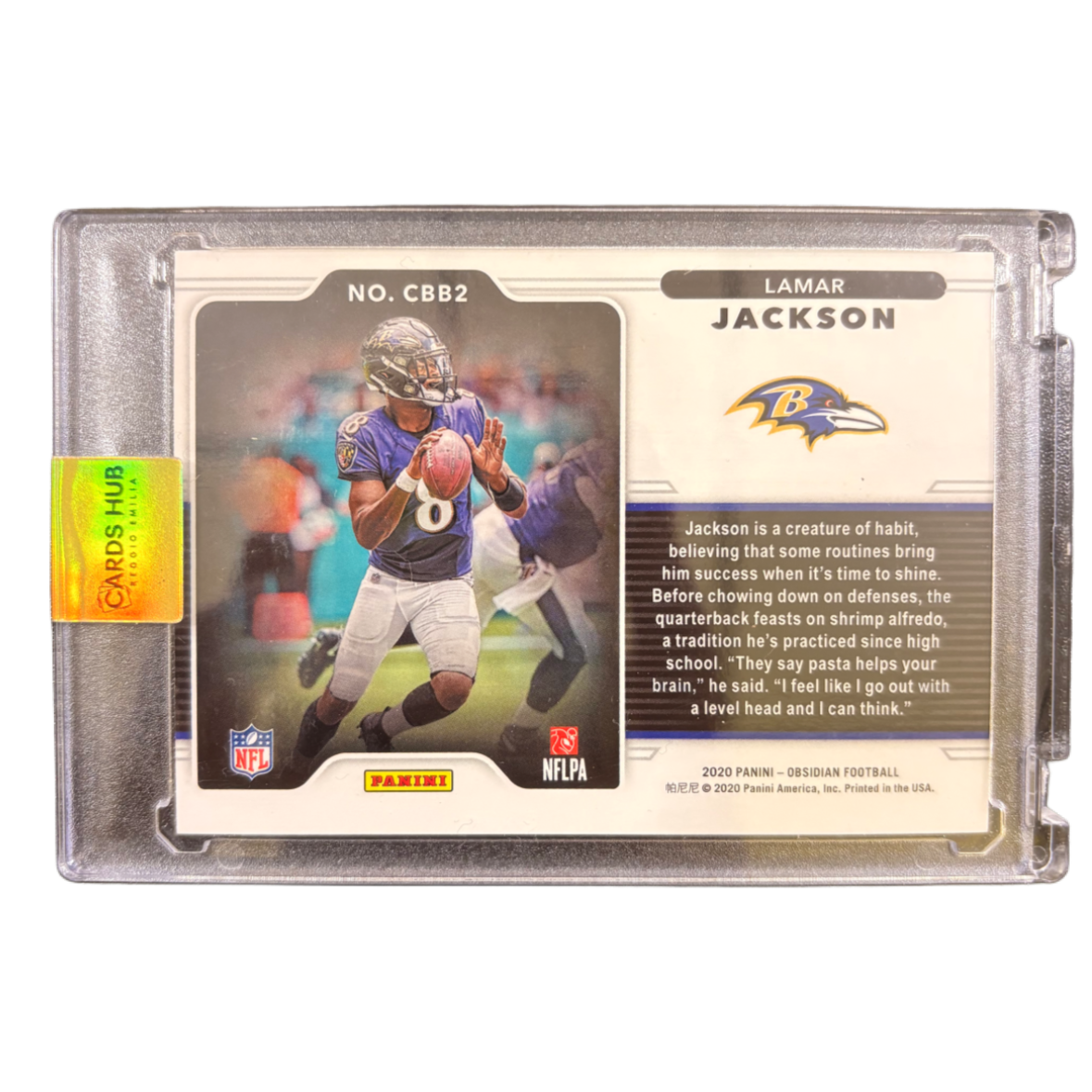 LAMAR JACKSON - 2020 Obsidian Color Blast (Case Hit SSP)