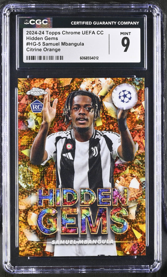 MBANGULA - 2024/25 Topps Chrome "Hidden Gems" Citrine Orange /10 CGC 9 (Case Hit SSP)