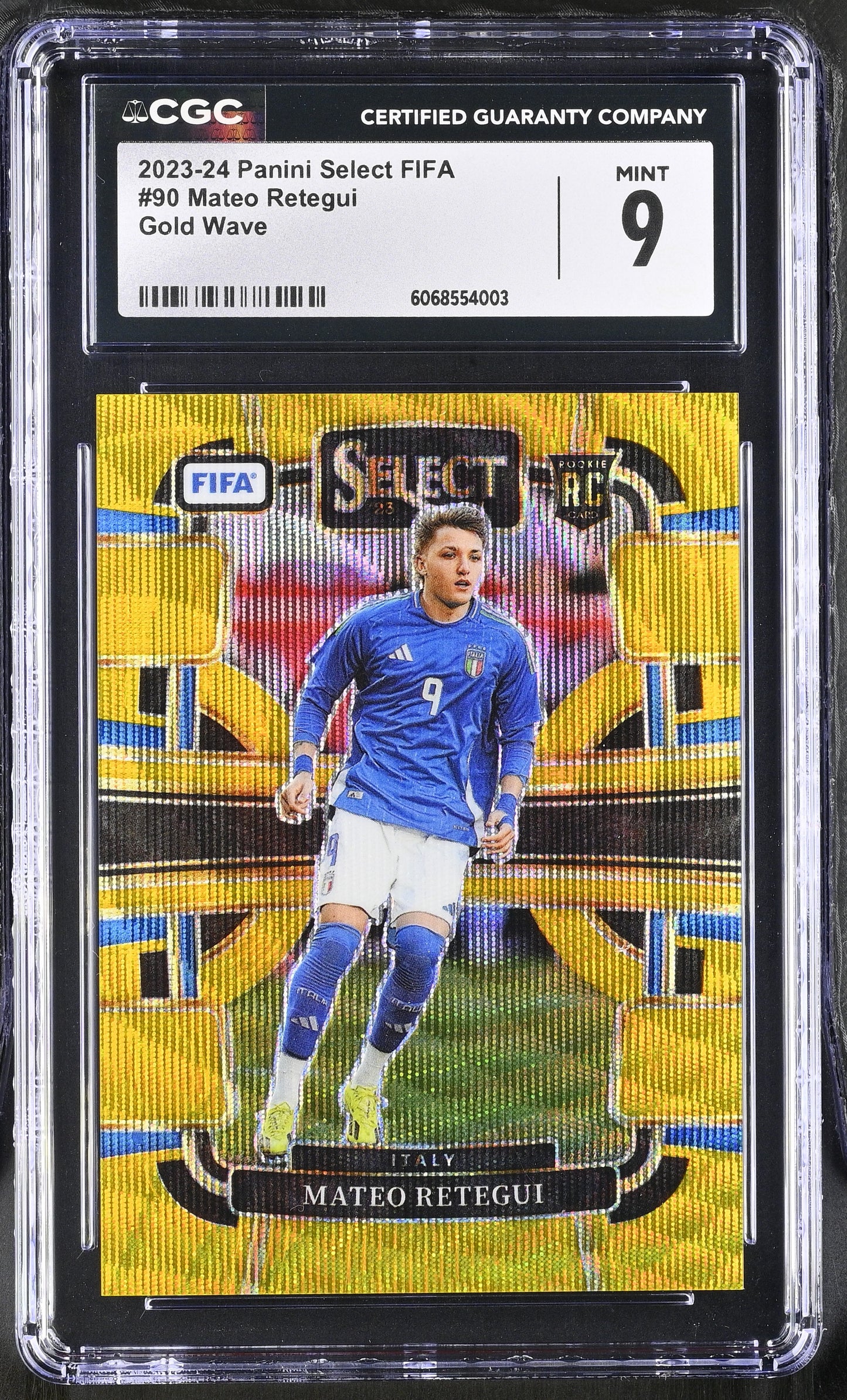 RETEGUI - 2023/24 Panini Select FIFA Gold Wave /10 RC CGC 9